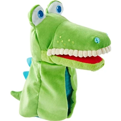 Imagen de HABA omnívora cocodrilo, marioneta de Mano a Partir 1,5 años, Color Verde (306255)