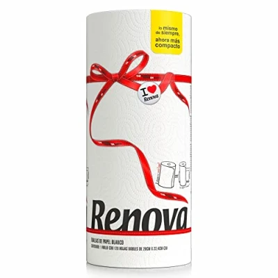 Imagen de Renova Rollo de Cocina Red Label Blanco 1 Triple &amp; Extra Alto = 3 Rollos Estándar