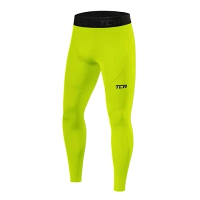 Imagen de TCA Niños Resistencia Compresión Base Layer Thermal Tights/Leggings Verde Brillante, 8 10 años