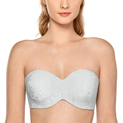 Imagen de DELIMIRA Sujetador Sin Tirantes con Aros Invisible para Mujer Gris francés 110B