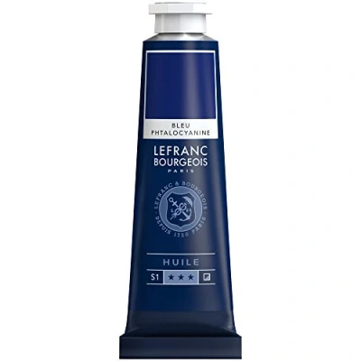 Imagen de Lefranc &amp; Bourgeois Fine Oil Pintura al Óleo, Azul (Phthalocyanine Blue), 40 ml