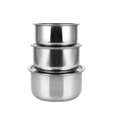 Imagen de Nicfaky Juego de 3 ollas inoxidables para sopas, con tapa, utensilios cocina, olla, cocina