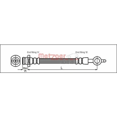 Imagen de METZGER 4112832 Latiguillos de Freno 180 OPEL: Frontera B SUV