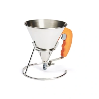 Imagen de De Buyer, MINI EMBUDO DOSIFICADOR CON PISTON INOX, 0,8 L, SOPORTE 3353.30