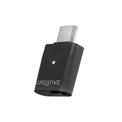 Imagen de CREATIVE BT W6 Transmisor de audio inalámbrico Bluetooth 5.4 y LE con sonido Snapdragon, aptX sin pérdidas, baja latencia hasta 24 bits/96 kHz, funciona PC/Mac/consolas juegos