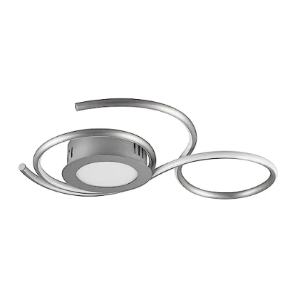 Imagen de Trio, Plafón, Jive incl. 1 x LED,SMD,36,0 Watt,2700 6000K,4300 Lm. Plástico, Blanco, Cuerpo: Metal, Níquel mate A:50,0cm, L:45,0cm, A:7,6cm Interruptores separados,Mando a distancia,