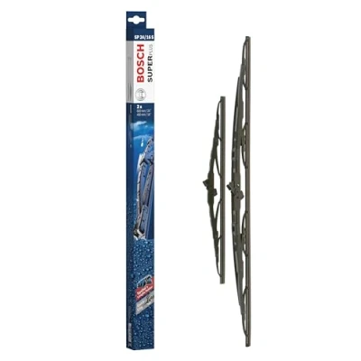 Imagen de Escobilla limpiaparabrisas Bosch Super Plus Spoiler SP24/16S, Longitud: 600mm/400mm − 1 juego para el parabrisas (frontal) Válidas únicamente vehículos con volante a la derecha (UK)