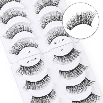 Imagen de DYAFIN 3D Pestañas Postizas Multipack Naturales Cobertura Completa 8 Pair DF KS02