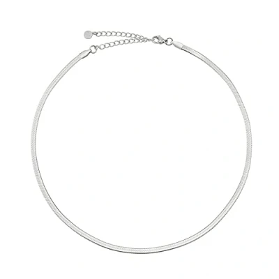 Imagen de GD GOOD.designs EST. 2015 cadena de serpiente para mujer collar plano sin colgante en plata, oro, oro rosa I (3 cm ancho)