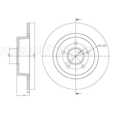 Imagen de Disco de freno METELLI 23 0761C