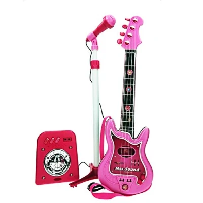 Imagen de Claudio Reig Conjunto Flash micrófono + bafle Guitar Color Rosa ( 8441)