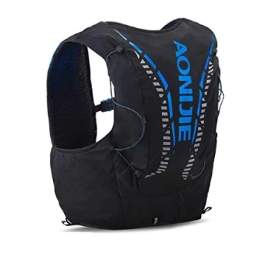 Imagen de AONIJIE 12L Profesional Ligero Mochila de hidratación Superior Chaleco para Trail Running Ciclismo Marathoner Hombre Mujer (Negro M/L)