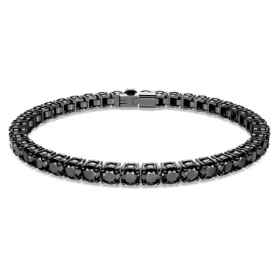 Imagen de Swarovski Matrix Tennis Round CUT Ruthenium Plated Pulsera, Mujer, Talla: Large, Black