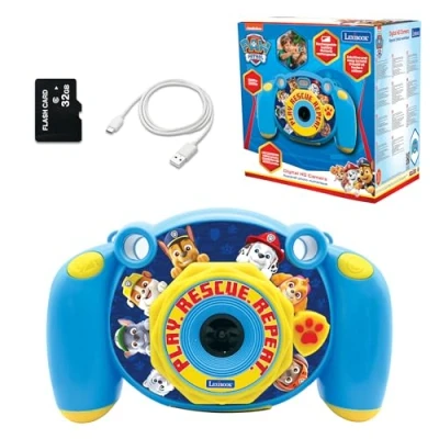 Imagen de Lexibook DJ080PA Paw Patrol Cámara degital Infantil, función Foto y vídeo, Juegos, Tarjeta SD de 32 GB incluida, Color Azul/Amarillo, Medium
