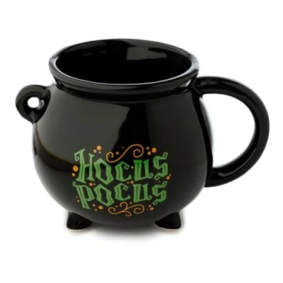 Imagen de Puckator Hocus Pocus Taza de café con forma caldero negro negro, accesorios divertidos para el hogar, bonitos regalos novia, tazas grandes hombres y mujeres,