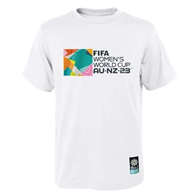 Imagen de FIFA Camiseta Unisex Oficial de la Copa Mundial Fútbol 2023 para Adultos, Blanca (Paquete 1)