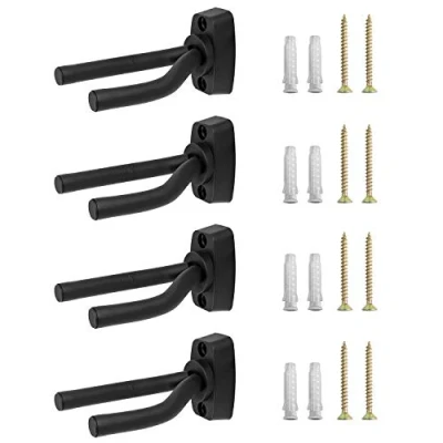 Imagen de QWORK Colgador de Guitarra, Soporte Pared Gancho para Bajo, Mandolina, Banjo, 4 Piezas
