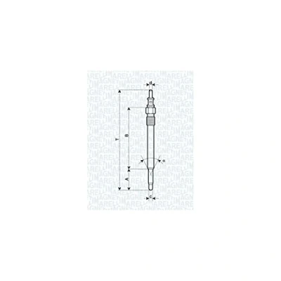 Imagen de MAGNETI MARELLI 062900012304 Bujía de precalentamiento 11,5V 10A M10X1 MERCEDES BENZ: Clase E Berlina, C Viano, JEEP: GRAND CHEROKEE 2