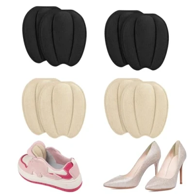 Imagen de 4 Pares Almohadillas Para Zapatos,Antirozaduras Zapatos,Protector Talon Zapatos,Reducir Zapatos Grandes,Almohadillas De Talón Repuesto Relleno Zapato Hombre Mujer