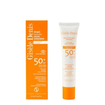 Imagen de GISÈLE DENIS Protector Solar en Crema, 40 ml, para Piel Atópica o Sensible, Protección FPS50+, Cuidado de Piel, Crema Solar, Hidrata la Resistente al Agua, Uso Diario, Previene Envejecimiento