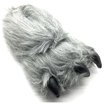 Imagen de ShuCentre Pantuflas unisex con diseño de garra oso monstruo, gris, 46 EU
