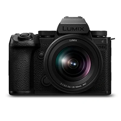 Imagen de Panasonic LUMIX DC S5M2XKE Cámara Marco Completo Sin Espejo, Lente S R2060 20 60mm F3.5 5.6, Grabación 4K 60P y 6K 30P, Pantalla Abatible, Wi Fi, AF Híbrido De Fase, Batería DMW BLK22, Negro