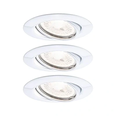 Imagen de Paulmann 93426 Luminaria empotrable LED Base, redondo, incl. 3x5 W, regulable, foco empotrable, blanco, foco, metal, lámpara 3000 K GU10