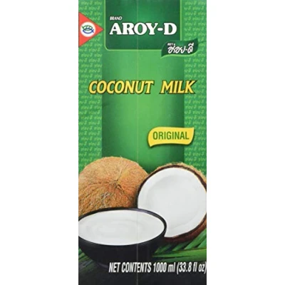 Imagen de Aroy D, Leche de coco, marca líder, la más usada por chefs. 17 19% MG. 12 x 1L en brick (Total: L)
