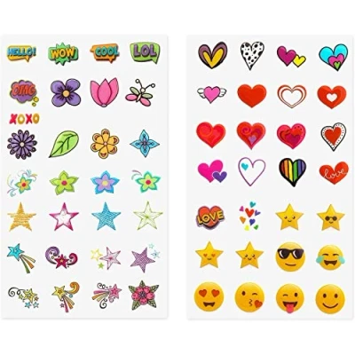Imagen de Zink Deluxe 50+ Sticker Set: personalice y decore su cámara, Impresora instantánea Otros Dispositivos con Formas Divertidas, Emojis Lindos diseños de Moda