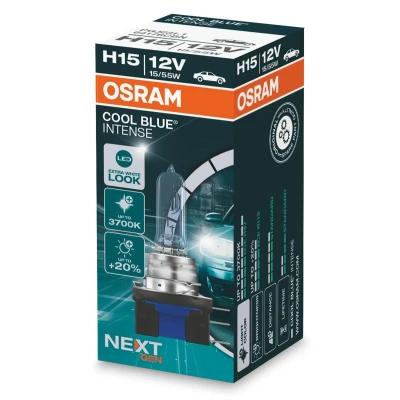 Imagen de OSRAM 64176CBN Lámpara, faro de carretera H15 12V 55/15W 3700K Halógena VOLKSWAGEN: Touran I, MERCEDES BENZ: Clase A, FIAT: Tipo Familiar