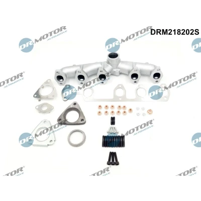 Imagen de DR.MOTOR AUTOMOTIVE DRM218202S Colectores de Escape con juntas material fijación, tornillos VOLKSWAGEN: Touareg I, Multivan 5 (7HM