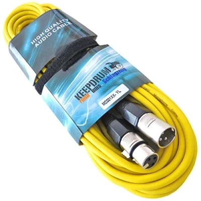 Imagen de keepdrum MC 001XX YW Cable para micrófono (XLR, 10 m), color amarillo