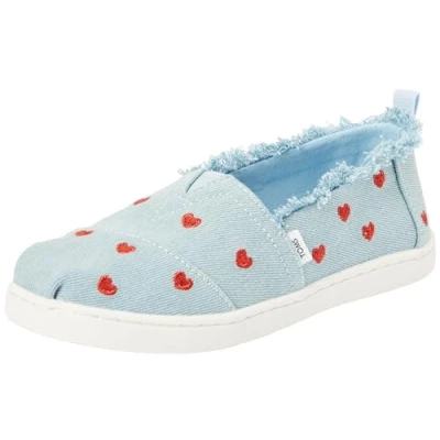 Imagen de Alpargatas vaqueras con corazones de bebé Toms Alpargata
