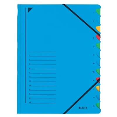 Imagen de Leitz Archivador de cartón, con 12 colores y goma elástica, color azul (pack 5) Part