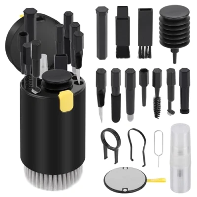 Imagen de MXTIMWAN 20 in 1 Kit Limpieza Teclado,Multifuncional Portátil de Electrónica,Limpiador Teclado,Tastatur Reinigungsset,Accesorio para AirPods,Kit iPhone,Camara,Movil,PC