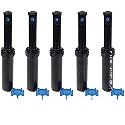 Imagen de 5 x ASPERSOR Rain Bird 3504 PC. Alcance 4,60 a 10,70 Metros. Rosca 1/2&quot; Hembra, Negro