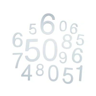 Imagen de Números decorativos Grandes y pequeños 1 2 3 4 5 6 7 8 9 0 (0, 15 cm)