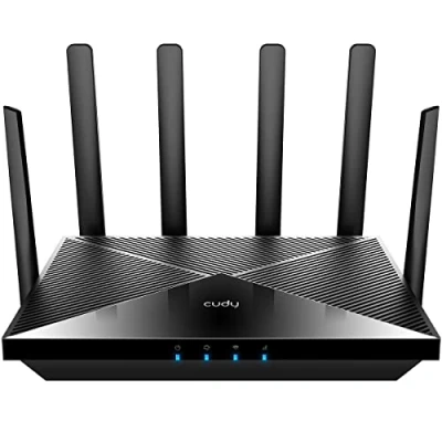 Imagen de Cudy Router 4G LTE Cat 18 WiFi 6, hasta 1,2 Gbps, 4 x MIMO, AX1800, OpenVPN, Wireguard, Zerotier, Cloudflare, IPv6, Antena móvil extraíble, Dual SIM