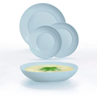 Imagen de Luminarc Apy Paradise Azul Vajilla Opal 18 Piezas 6 Personas Apto Microondas Frigorífico Apilable