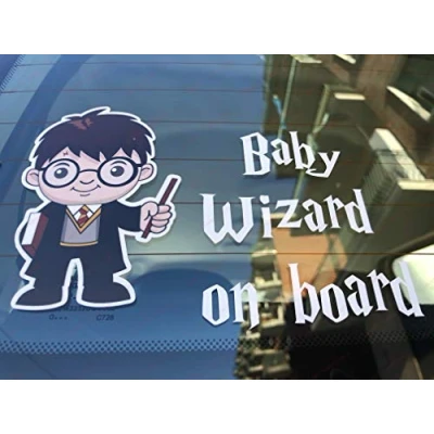 Imagen de Pegatina Baby Wizard On Board para coche (Harry Potter)