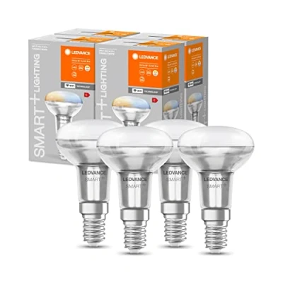 Imagen de LEDVANCE Smart LED R50 spot lamp con tecnología Wifi, base E14, color de la luz cambiable (2700 6500K), reemplazo bombillas reflectoras convencionales 40W, controlable Alexa, Google &amp; App