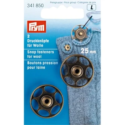 Imagen de Prym 341850 1 Snap Fasteners, Metal, Brass, 25mm