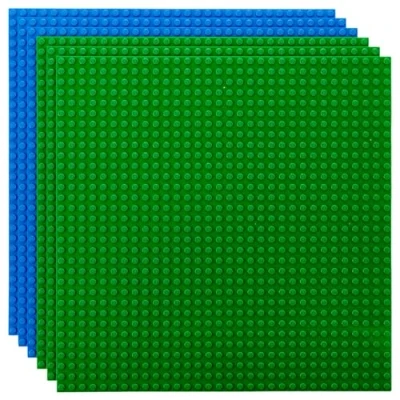 Imagen de Strictly Briks Pack de 6 Bases para Construir Compatible con Todas Las Grandes Marcas 25,4 x cm Verde, Azul