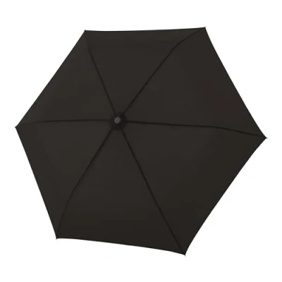 Imagen de Knirps C.250 Paraguas Light de bolsillo, con función Duomatic, Negro, bolsa, apertura y cierre automáticos, bolsillo pulsador, ligero