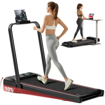 Imagen de CURSOR 3 in 1 Cinta de Correr Plegable con Inclinación 12KM/H,Walking Pad Equipado Motor Sin Escobillas,Cinta Andar Dispositivo basculante, Carga máx 136 kg