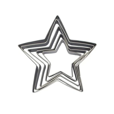Imagen de Zenker 44813 Juego de 5 cortadores Galletas con Forma Estrella, Acero Inoxidable, Color Plateado, 6 12 x 2,5 cm