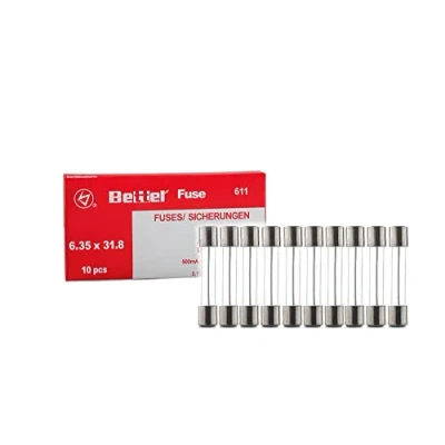 Imagen de EDI TRONIC 10 Piezas de fusibles Vidrio fusión rápida 6.3x32mm 250V Flink TYP611 15A
