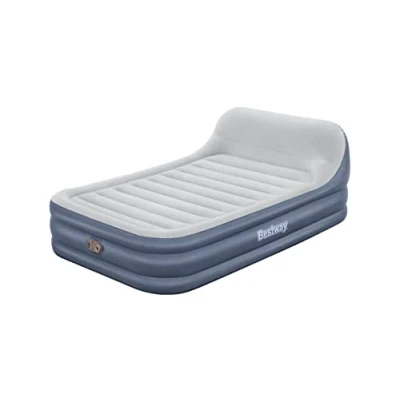 Imagen de BESTWAY Colchón Hinchable Queen con Cabecero Tritech SleekFlow Bomba CA Incorporada y Revestimiento Antimicrobiano 226x152x84 cm Gris