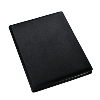 Imagen de Carpeta de presentación A4 negra portafolio con fundas plástico bolsillo poliéster por Arpan x 1 (A4 48 bolsillos/96 lados).