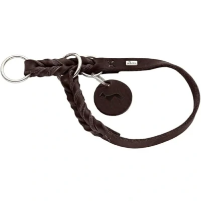 Imagen de HUNTER Solid Education Collar de Entrenamiento para Perros, Cuero, Suave, Antideslizante, 60 (L), marrón Oscuro